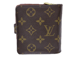 Louis Vuitton fold Compact Monogram Wallet Zip Brown Bi